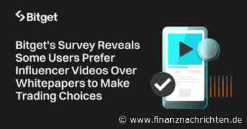 Bitget Limited: Umfrage von Bitget zeigt partielle Nutzerpräferenz von Influencer-Videos gegenüber Whitepapers zum Treffen von Handelsentscheidungen