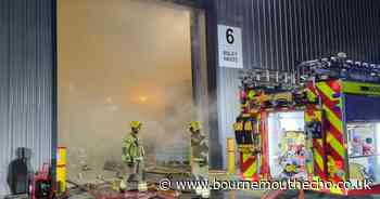 'Avoid the area': Firefighters tackle huge blaze at recycling centre