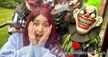 Disabled woman with extreme phobia of clowns chasing her in her wheelchair tries 'exposure therapy' - by being chased by clowns