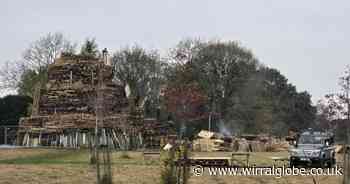 Community comes together to build ‘huge’ bonfire in Birkenhead