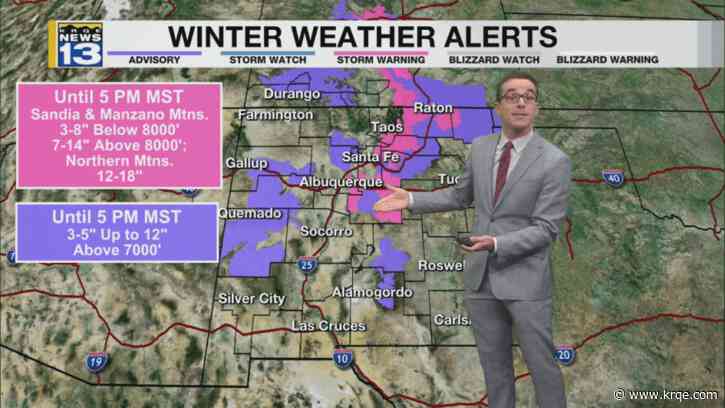 Wet and wintry weather across New Mexico