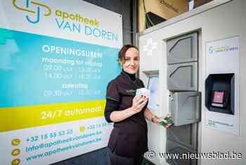 “De eerste automaat van dit type in ons land”: bij apotheek Van Doren kan je voortaan medicijnen uit de muur halen