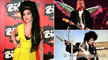 The '27 Club' is a MYTH: Untimely deaths of Jimi Hendrix, Kurt Cobain, and Amy Winehouse at the same age were a 'coincidence', study claims