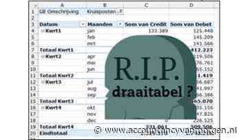 Exceltip | Hebben draaitabellen hun langste tijd gehad?