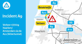 Ongeval op de A9 bij knp. Velsen: rijstroken dicht