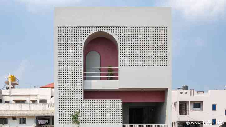 Rahul Pudale Design wraps Indian home in perforated adobe facade