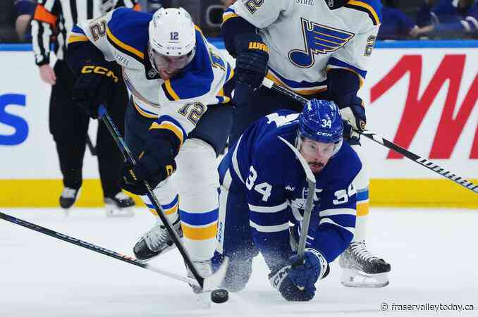 Maple Leafs captain Auston Matthews out day-to-day with upper-body injury
