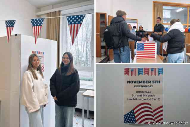 Amerikaanse verkiezingskoorts in Berlaar: leerlingen stemmen op favoriete presidentskandidaat