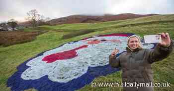 Sweet reason Santa artworks sprung up across UK hillsides
