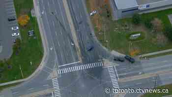 1 person in critical condition after collision in Brampton