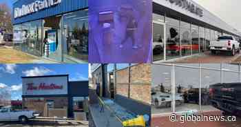 Vandal goes on window-smashing spree at north Edmonton businesses