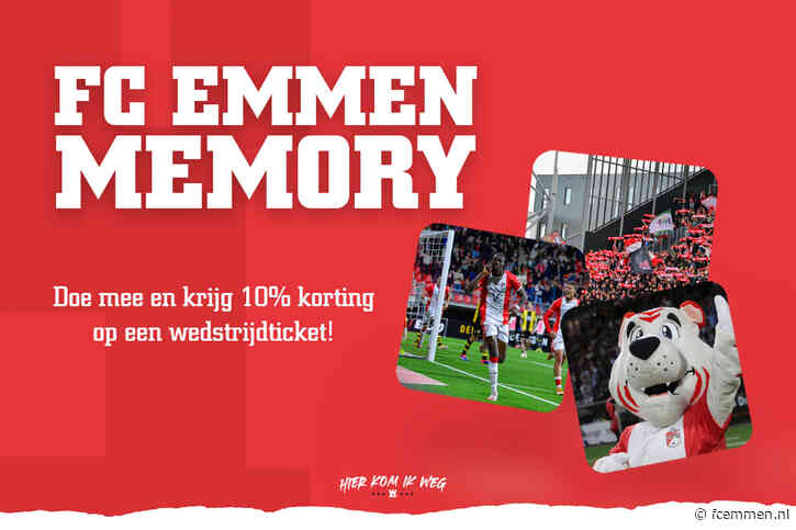 Speel nu FC Emmen Memory en krijg korting op een thuiswedstrijd!