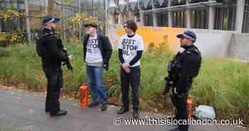 Just Stop Oil supporters arrested after Nine Elms US embassy painted orange