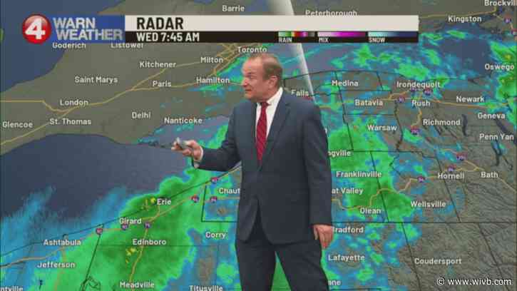 Turning cooler, a few more showers