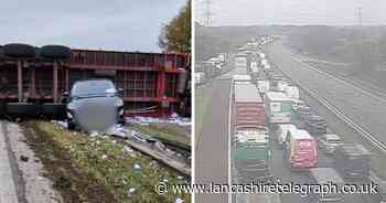 One dead after lorry crash on M6 as road remains closed