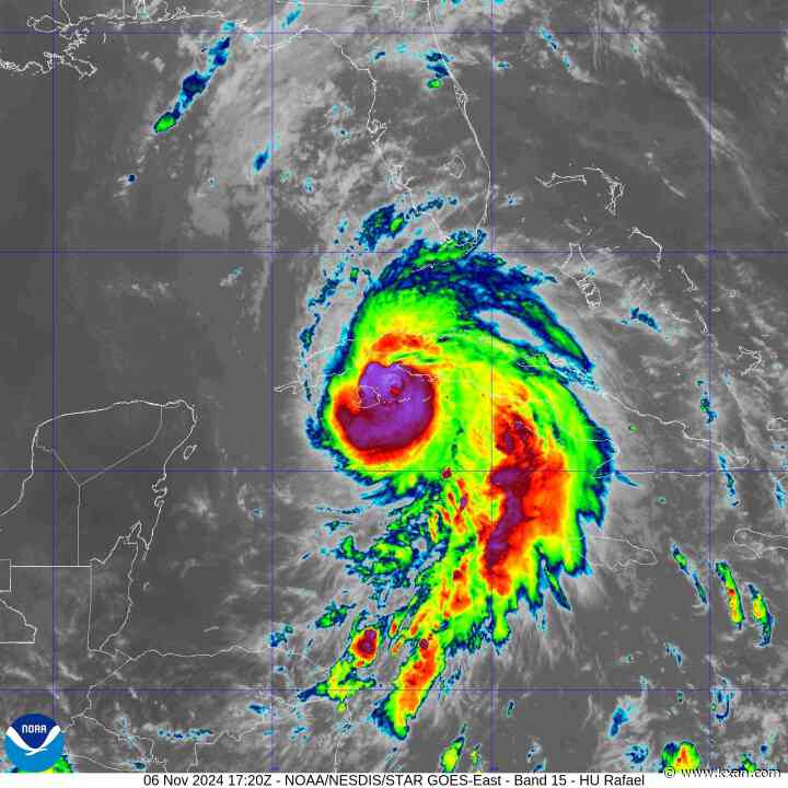 Tropical tracker: Hurricane Rafael a strong Cat. 2 on approach to Cuba