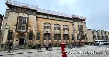 Two-metre bar crashes through glass ceiling at Bristol library narrowly missing readers