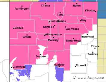 Winter storm warning issused as major storm moves into New Mexico