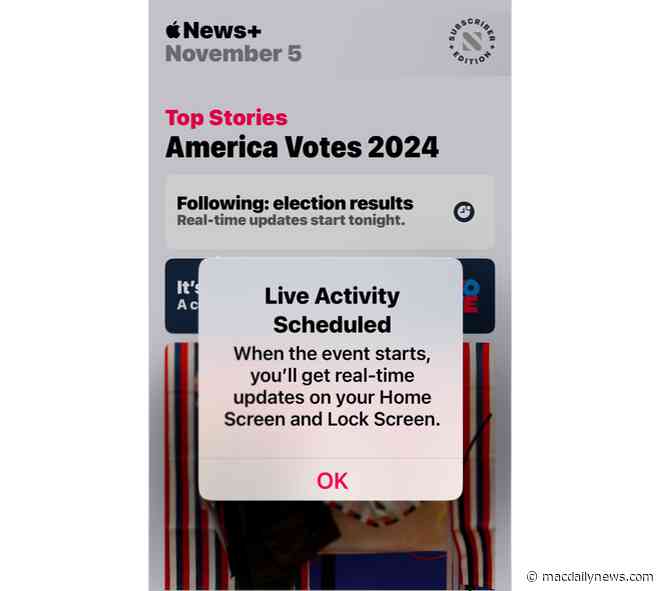Apple News will let you watch live U.S. election results from your Home and Lock Screens