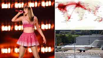 Carbon emissions from private jets increased by 46% between 2019 and 2023, study finds - as billionaire owners including Taylor Swift create almost 500 times more CO2 in a year than the average person