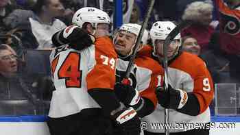 Tippett lifts Flyers to 2-1 shootout win over Lightning