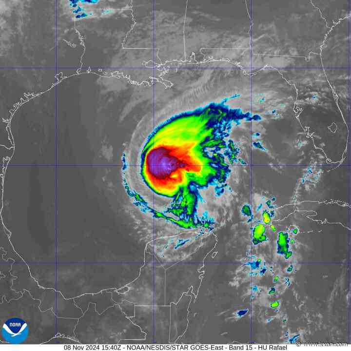 Tropical tracker: Cat. 2 Hurricane Rafael moving through Gulf of Mexico