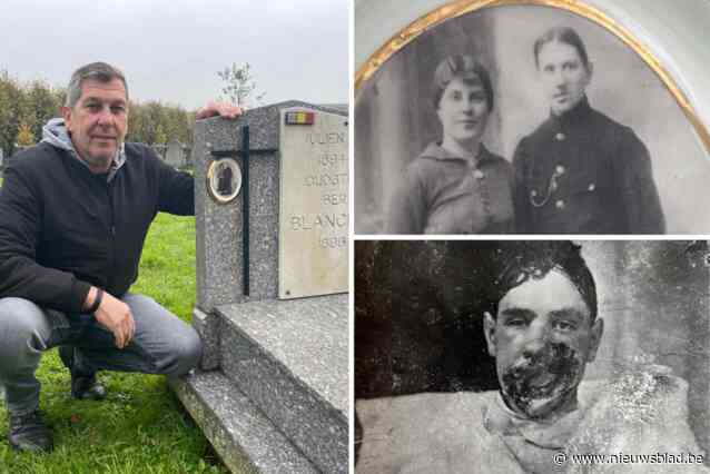 Geert (56) ontdekt het verhaal van z’n pépé, die gruwelijk verminkt raakte door een granaat: “Toch kon hij een nieuw leven beginnen”