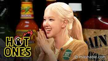 Blackpink's ROSÉ talks drinking games, squeezes a stress ball while crushing 'Hot Ones'