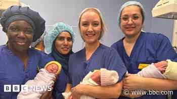 First triplets born at city's new hospital