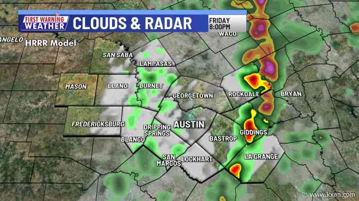 Scattered showers and storms continue slow march east