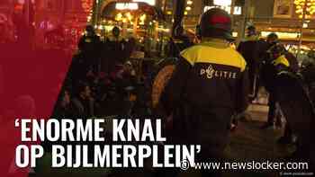 Beelden: Zwaar vuurwerk bij Arena Amsterdam, ME komt in actie