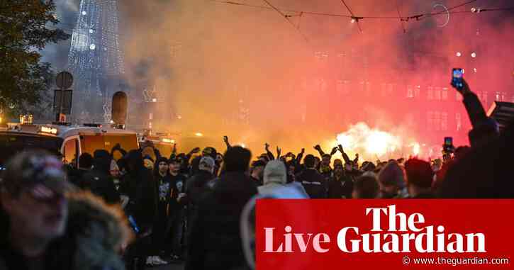 More than 60 arrests in Amsterdam after attacks on Israeli football fans  – as it happened