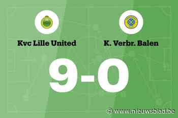 Vijf opeenvolgende overwinningen voor Lille United B na 9-0 zege tegen Balen
