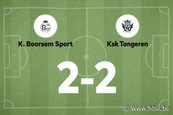 Boorsem B en SK Tongeren B spelen 2-2