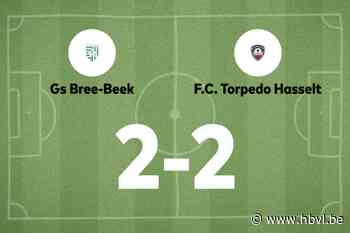 Torpedo Hasselt sleept gelijkspel uit de brand in de uitwedstrijd tegen Bree-Beek
