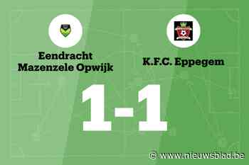 Mazenzele Opwijk B speelt gelijk tegen Eppegem B