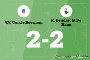 VVC Beernem speelt thuis gelijk tegen Eendracht De Haan