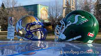 Fans rally in Winnipeg as Blue Bombers take on Roughriders in Western Final