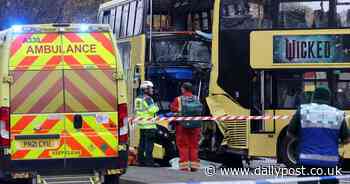 Seventeen in hospital after two double decker buses crash