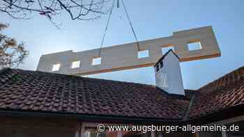 Die ersten Wände für die neue evangelische Christuskirche in Utting stehen