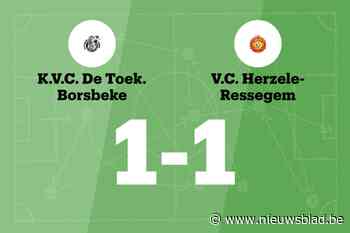 DT Borsbeke C speelt gelijk tegen VC Herzele-Ressegem