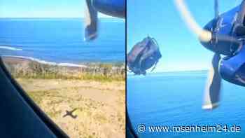 Nach Notlandung: Airline gibt bizarre Erklärung für Rucksack in Flugzeug-Propeller
