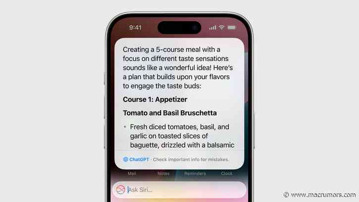 ChatGPT Experiencing Outage, iOS 18.2 Siri ChatGPT Integration Not Working