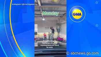 WATCH:  Family sends mom off to work with dance party