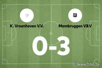 Membruggen te sterk voor Vroenhoven