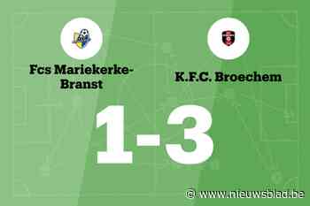 Mariekerke-Branst blijft verliezen na thuisnederlaag tegen Broechem B
