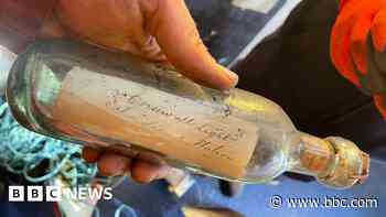 Hidden message in a bottle found in lighthouse wall after 132 years