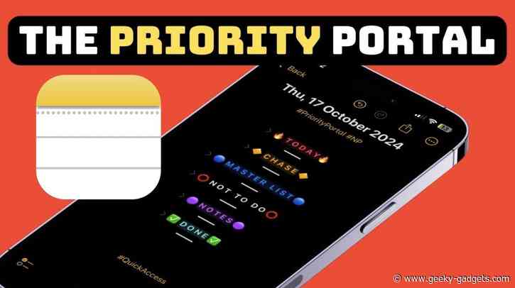 Boost Your Task Management with Apple Notes’ Priority Portal System