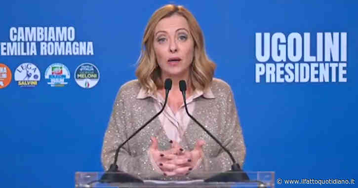 Elezioni Emilia-Romagna, Meloni: “Clima surriscaldato perché la sinistra ha paura di perdere. Camicie nere? È la loro disperazione”