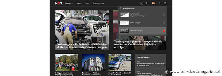 NOS heeft nu donkere modus-functie voor website